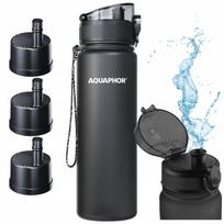 Vandens butelis Aquaphor City, juodas, 0,5 l, su 3 filtrais