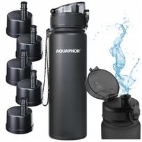 Vandens butelis Aquaphor City Black 0,5 l su 5 filtrais