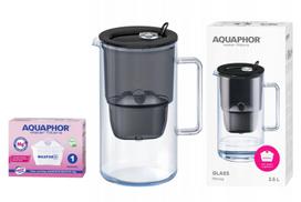 Vandens filtras ąsotis Aquaphor Glass 2,5 l su Maxfor+ MG kasete, juodas