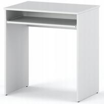 Mažas rašomasis stalas 68 cm su lentyna, baltas