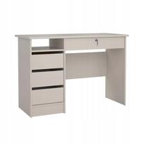 Rašomasis stalas FUNCTION PLUS, 110 cm, su 4 stalčiais (1 rakinamas), smėlio spalvos