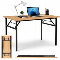 Sulankstomas nešiojamojo kompiuterio stalas 80 x 40 x 76 cm rudas