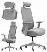 Ergonominė biuro kėdė Calpe pilka, tinklinė, su juosmens atrama