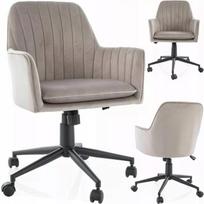 Biuro kėdė ant ratukų Velvet Dark Beige Q-886 SIGNAL