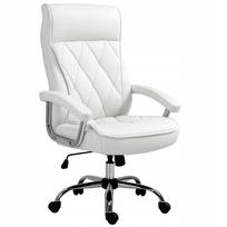 Ergonominė biuro kėdė Vinsetto, 66 x 69 x 113-121 cm, eko oda, balta