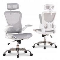 Biuro kėdė, ergonominė, su supimo funkcija, balta