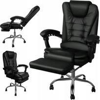 Biuro kėdė su pakoju BOSS juoda ECO LEATHER