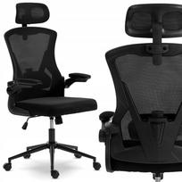 Ergonominė kėdė juoda M 330 DELAGEAR su pakeliamais porankiais, pasukama