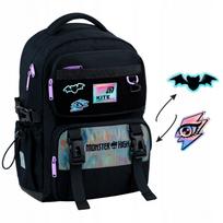 Juoda Monster High Kite mokyklinė kuprinė mergaitėms, 3–6 klasei
