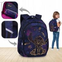 Mokyklinė kuprinė mergaitėms Stitch Stich Gold, 1-3 klasėms
