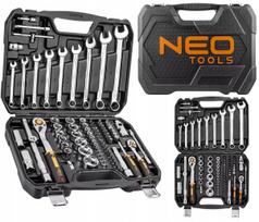 Raktų galvučių rinkinys NEO TOOLS 1/4, 1/2, 82 vnt.