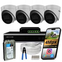 Vaizdo stebėjimo kamerų rinkinys Hikvision 4 vnt. 4Mpx Dual LED IR su 1TB