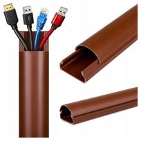 Savarankiškai lipnus PVC kabelio gaubtas, 65 cm, rudas