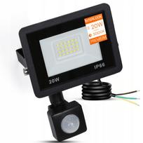 Lauko LED halogeninis prožektorius 20W su judesio ir sutemų jutikliu IP65