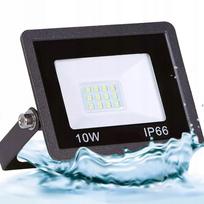 LED prožektorius 10W, atsparus vandeniui, grūdintas stiklas