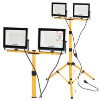 Statybinis LED halogeninis prožektorius su stovu 2x100W 4500K
