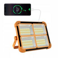 Halogeninė nešiojama darbo lempa 100W 336LED su saulės baterija ir powerbank