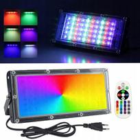 LED prožektorius 50W IP65, 16 spalvų, 4 režimai, su nuotolinio valdymo pultu