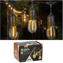 Saulės girlianda 10 LED lauko terasa 6 m šiltai balta