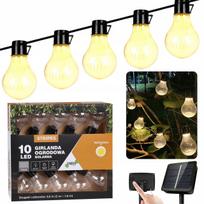 Saulės sodo girlianda 10 LED, šviesos grandinė 3,8 m