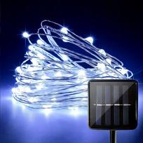 LED sodo girlianda, saulės energija, 12 m