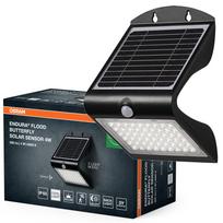 LED prožektorius su saulės baterija, judesio jutikliu, 4W, 4000K, juodas, IP65