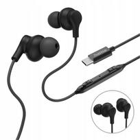 Ausinės Hama Earbuds Curly laidinės USB-C juodos su valdymo pultu ir mikrofonu
