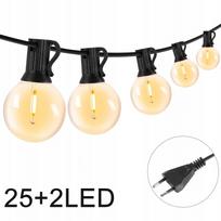 Sodo šviestuvas 7.5 m 25x LED lemputės G40, atsparus vandeniui su laidu