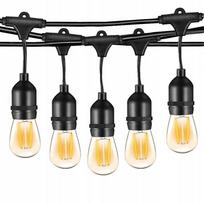 Sodo girlianda LED, 10 m, 10x lemputės E27 1W