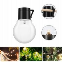 Saulės sodo girlianda su 10 LED burbulų