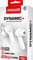 Belaidės Bluetooth ausinės Maxell Dynamic+ TWS USB-C baltos