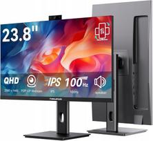 Monitorius 23,8" 2K IPS 100Hz su 3MP kamera, mikrofonu, HDMI, vertikalus žaidimams