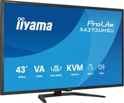 Monitorius IIYAMA X4373UHSU-B2 42,5" 4K UHD VA HDMI DP USB-C (PD95W) KVM garsiakalbis
