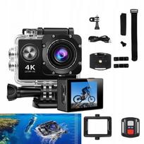 Sportinė 4K veiksmo kamera su vandeniui atspariais priedais