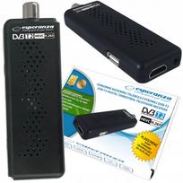 Mini TV dekoderis DVB-T2 HEVC H.265 Full HD su nuotolinio valdymo pultu ir HDMI laidu
