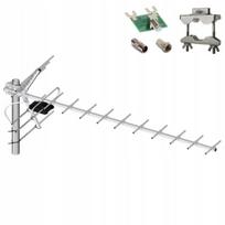 Kryptinė TV antena Dipol 19R/21-48 DVB-T2 UHF LTE700 simetrizatorius 14dBi