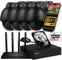 WiFi stebėjimo kamera, 4 vnt., 5MP, su garsu, juoda