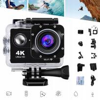 Sportinė 4K Full HD kamera, atspari vandeniui 30 m, su laikikliais