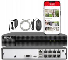 IP vaizdo įrašymo įrenginys 8xPoE 8 kanalų 2K Hikvision su HikConnect programėle