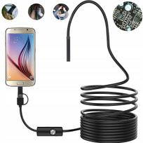 Endoskopas inspekcine kamera, atspari vandeniui, 5 m, LED, FHD, skirta telefonui