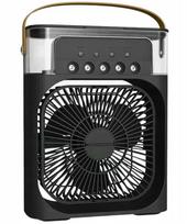 Nešiojamas tylus oro drėkintuvas–ventiliatorius–kondicionierius 3in1, USB, baltas