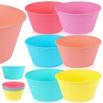 6 daugkartinių plastikinių puodelių rinkinys, 400 ml