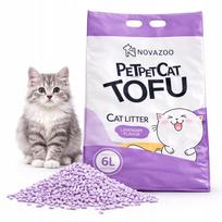 Kačių kraikas tofu, 2,5 kg, 6 l, levandų kvapo, susiformuojantis, biologiškai skaidomas
