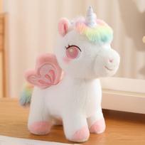 Rainbow Unicorn Doll Pony Doll Children's Companionship Plush Toy Doll Men and Women's Sleeping Pillow 25cm