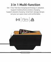 Qi Wireless Car Seat Gap Storage Charger gray