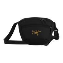 Arcteryx Mantis 25 1.5L Color Block Design Zipper Closure Recycled Polyester Waist Bag Crossbody Bag Unisex bags Black Gold X00000923417 Black & Gold black