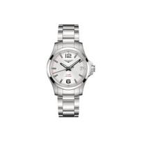 Longines Conquest serija Kvarcinis mechanizmas V.H.P. Laikrodžio Kalendoriaus Funkcija 36mm Baltas Ciferblatas Nerūdijančio Plieno Apyrankė Moteriški Laikrodžiai Sidabrinis L3.316.4.76.6 White Dial