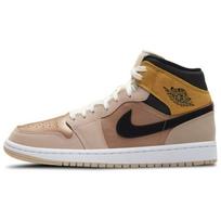 Air Jordan 1 Mid SE Particle Beige Moteriški sportbačiai Ruda Metalinė-Raudona-Bronzinė Universitetinė Auksinė DD2224-200 35.5 black