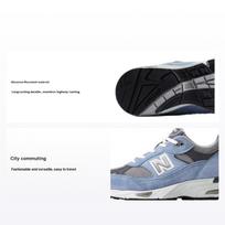 New Balance 991v1 Pagaminti Anglijoje Dulkiškai Mėlyni Moteriški Sportbačiai Alloy Rūkyto Perlo W991BGG 37.5 gray