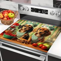 1Pcs Rubber Drying Mat With Dachshund Chef Print For Coffee Shop Restaurant Kitchen Carpet Tableware Durable Diatom Mud Table Mat Pet Mat Coffeeware 30*40 black